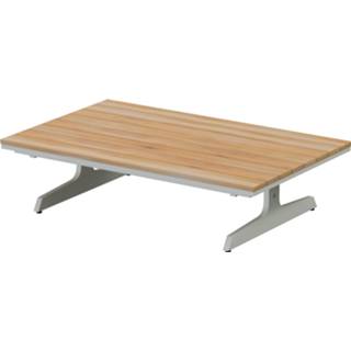 👉 Koffietafeltje grijs bruin teak rechthoekig 4 Seasons Outdoor Play koffietafel 120x75x30 cm - licht 8720087006338