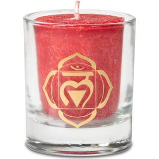 👉 Geurkaars glas Votief 1e Chakra in Geschenkdoos 8720088294581