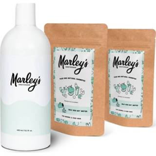 👉 Mannen Marley's Shampoo-pakket - 2x Mandarijn & Lavandin + herbruikbare fles 8719327433522