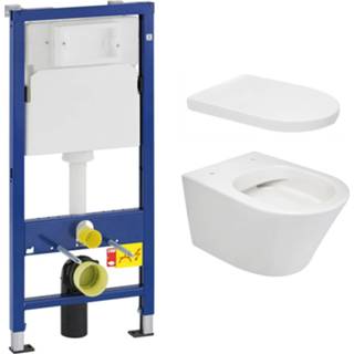 👉 Toiletset wit spoel afesta Geberit UP100 met Mueller randloos toilet en softclose zitting 6013924775750