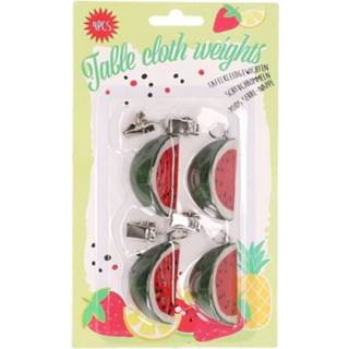 👉 Tafelkleedgewicht 4x Tafelkleedgewichtjes watermeloen