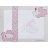 👉 Lakenset wit roze polyester junior bedtextiel antraciet Interbaby wieg Maan 110 x 82 cm wit/roze 3-delig 8435440357858