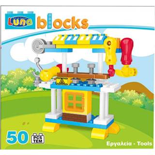 Werkbank multicolor kunststof One Size meerkleurig Luna Blocks bouwset junior 50-delig 5205698489624