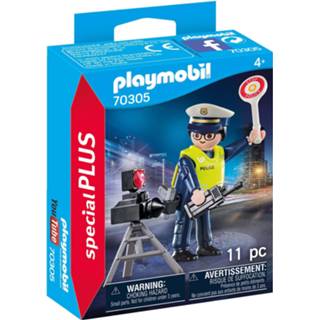 👉 Multi-color One Size Playmobil 70305 Politieman Met Flitscontrole 4008789703057