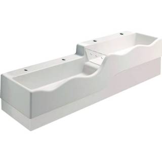 👉 Wit composietmateriaal rechthoekig kinderen Geberit 300 Kids kinderwaslandschap 180 cm links laag, 4025410724298