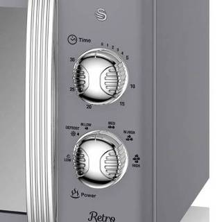 👉 Magnetron grijs metaal One Size Swan SM22130GRN Retro 5055322522650