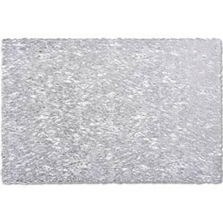 👉 Placemat zilver 6x Rechthoekige gevlochten placemats glanzend 30 x 45 cm