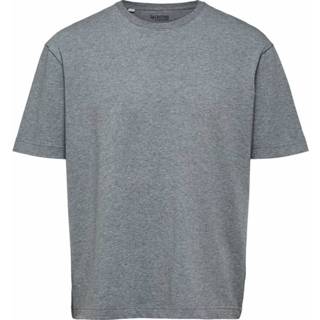 👉 Shirt katoen grijsdonker l No Use Selected Homme T-shirt Loose fit biologisch 200g 5714920890362