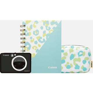 👉 Dagboek Canon Zoemini S-instantcamera-kleurenfotoprinter, Matzwart + hoes