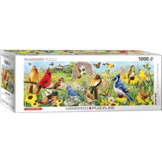👉 Panoramapuzzel engels dieren legpuzzels Garden Birds - Greg Giordano Panorama Puzzel (1000 stukjes) 628136653381