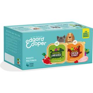 👉 Hondenvoer Edgard&Cooper Kuipjes Multipack Adult Chicken Lamb - Kip Lam 4x300 g 5407007144570