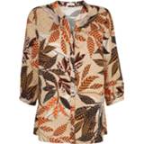 👉 Blouse met bloemenprint MONA Beige/Oranje/Bruin