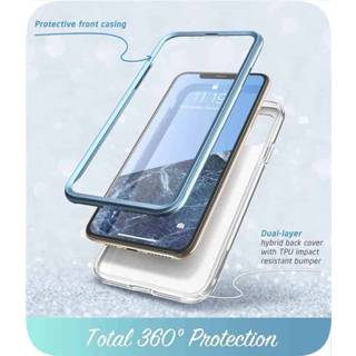 👉 Screen protector blauw COSMO 360° Backcover Hoesje Met iPhone 11 Pro Max - Marble 843439124790