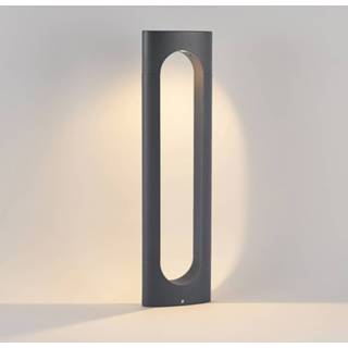 👉 Donkergrijs drukgegoten aluminium warmwit Lucande Fenti LED tuinpadverlichting, 65 cm