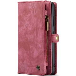 👉 Portemonnee rood CaseMe Vintage Wallet Hoesje Samsung Galaxy S21 Ultra - 7423652723784