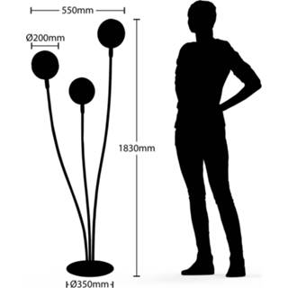 👉 Vloerlamp helder glas a++ Lucande Dustian vloerlamp, 3-lamps