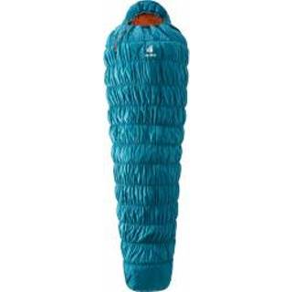 👉 Deuter - Women's Exosphere -10° SL - Synthetische slaapzak maat 198 x 68-85 x 43-54 cm, blauw/ mango