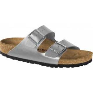 👉 Birkenstock - Women's Arizona BF 9 - Sandalen maat 40 - Schmal, grijs/bruin