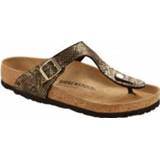 👉 Birkenstock - Women's Gizeh BF Shiny Python - Sandalen maat 42 - Normal, bruin