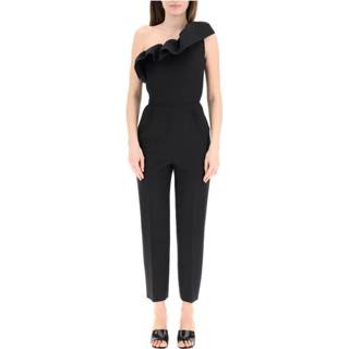 👉 Jumpsuit vrouwen zwart One-shoulder