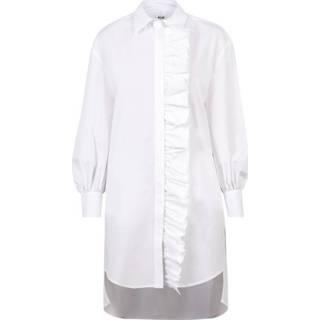 👉 Shirt vrouwen wit Ruched t-shirt dress