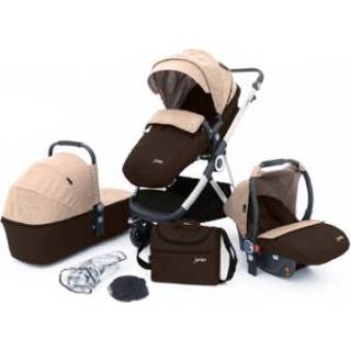 👉 Bruin chroom Petex 3-in-1 Combi-Kinderwagenset Multi Traveller bruin/chroom 4028985748522