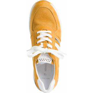 Sneakers saffron comb materiaalmix van textiel geel FEEL-Zool Marco Tozzi Sneaker 4059255779557