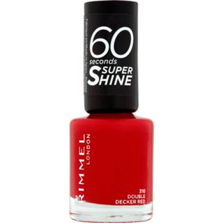 👉 Rood vrouwen Double Decker Red Rimmel 60 Seconds Super Shine Nail Polish 8ml (Various Shades) - 3614220616834