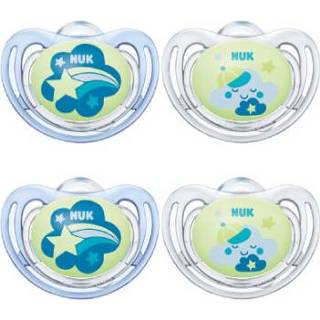 👉 Speen silicoon jongens NUK Fopspenen Gratis style Night Gr. 1 Siliconenjongen 2 x Set van