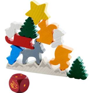 👉 Multicolor hout One Size meerkleurig Haba kerststapelspel Dier op (NL) 31-delig