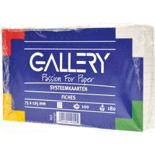 👉 Gallery witte systeemkaarten, ft 7,5 x 12,5 cm, geruit 5 mm, pak van 100 stuks