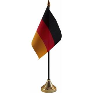 👉 Vlag multi polyester Duitsland staande mini 10 x 15 cm