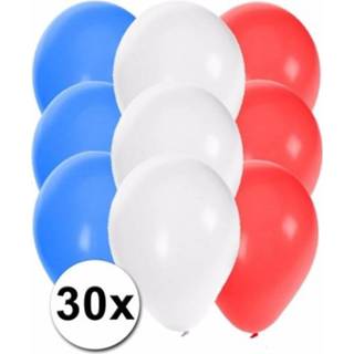 👉 Ballon multi kunststof Feestartikelen 30x Franse ballonnen pakket