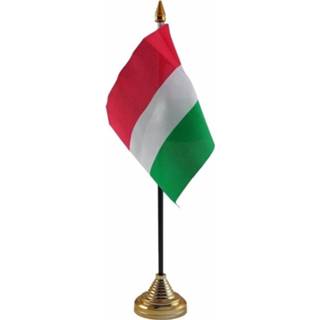 👉 Vlag multi polyester Hongarije staande mini 10 x 15 cm