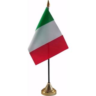 👉 Vlag multi polyester Italie staande mini 10 x 15 cm