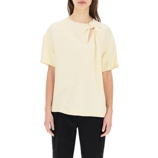 👉 Blous vrouwen beige Blouse with knot