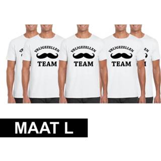👉 Shirt wit katoen mannen l active TEAM 5x Vrijgezellenfeest t-shirt heren Maat