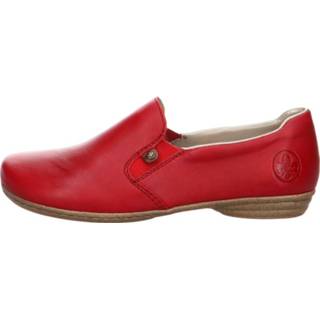 👉 Slippers leer slipschoen rood Rieker Slipper 4059954837572