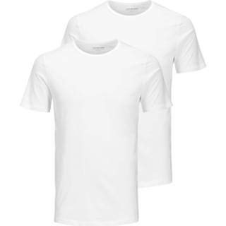 👉 Shirt wit l mannen JACK & JONES 2-pack T-shirt Heren White 5713726677337