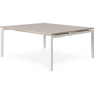 👉 Duo werkplekken bouten naar keuze Oak Light recht active aluminium melamine Bench werkplek Pro-line - 2 personen 1458721202620