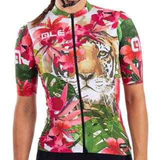 👉 Fiets shirt 3XL vrouwen roze groen Alé - Women's Tiger Jersey Fietsshirt maat 3XL, pink/groen 8055528336379