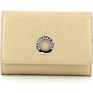 👉 Portemonnee leather onesize vrouwen beige Mellow Lux wallet