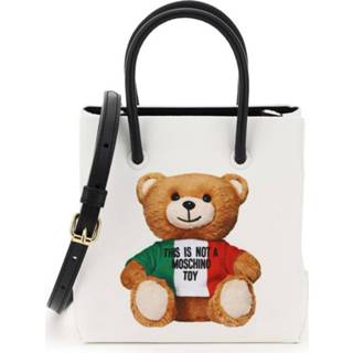 👉 Onesize vrouwen wit Mini tote bag with italian teddy bear print