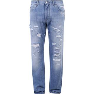 👉 Spijkerbroek male blauw Destroyed jeans 1613782383309