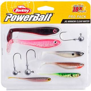 👉 Powerbait kunstaas softbait roofvis rood bruin Berkley Pro Pack - Jig Minnow Clear Water Kit