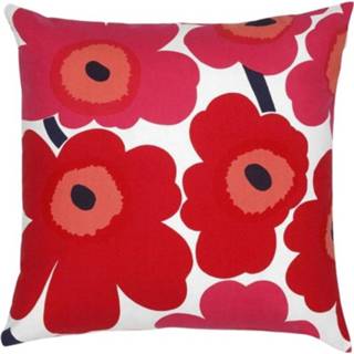 👉 Onesize unisex rood Full Unikko Cushion Cover 50x50 cm