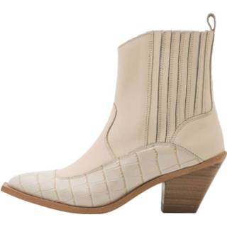 👉 Western boots leather vrouwen beige Luplio