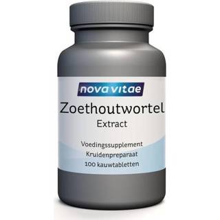 👉 Zoethout wortel Zoethoutwortel extract DGL Nova Vitae 100 tablet 8717473094994