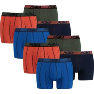 👉 Boxershort donkergroen blauw elastaan s|m|l|xl male Puma 8-pack boxershorts print - army green/blauw