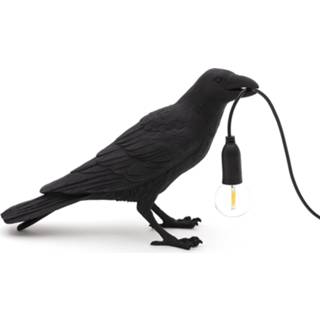👉 Tafellamp zwart kunststof schakelaar modern active Seletti Bird Waiting Black 8008215147352